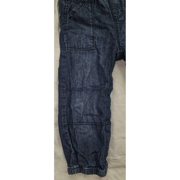 OshKosh B’gosh Denim Overalls – 24M – Denim dark/white&pink stripe bow tie RARE! - Picture 5 of 12